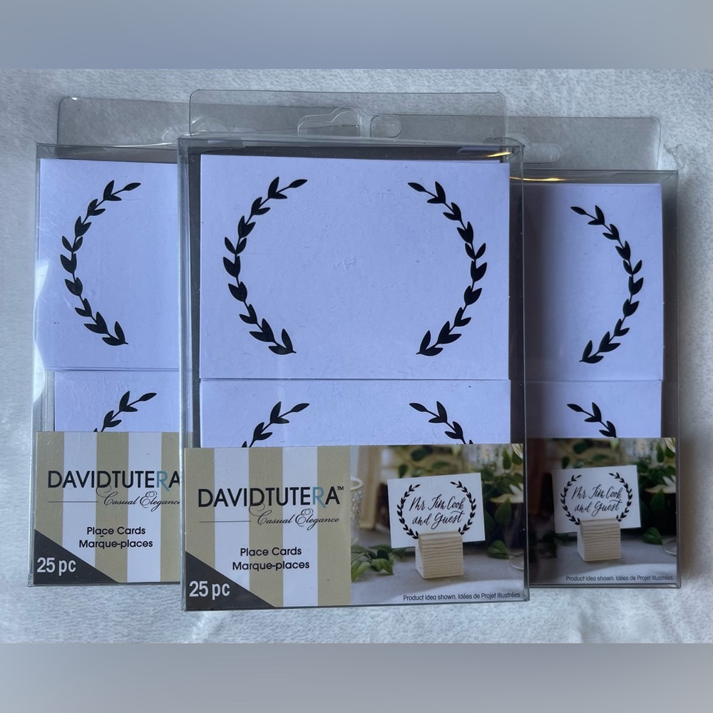 DAVID TUTERA Place Cards new 75 cards total